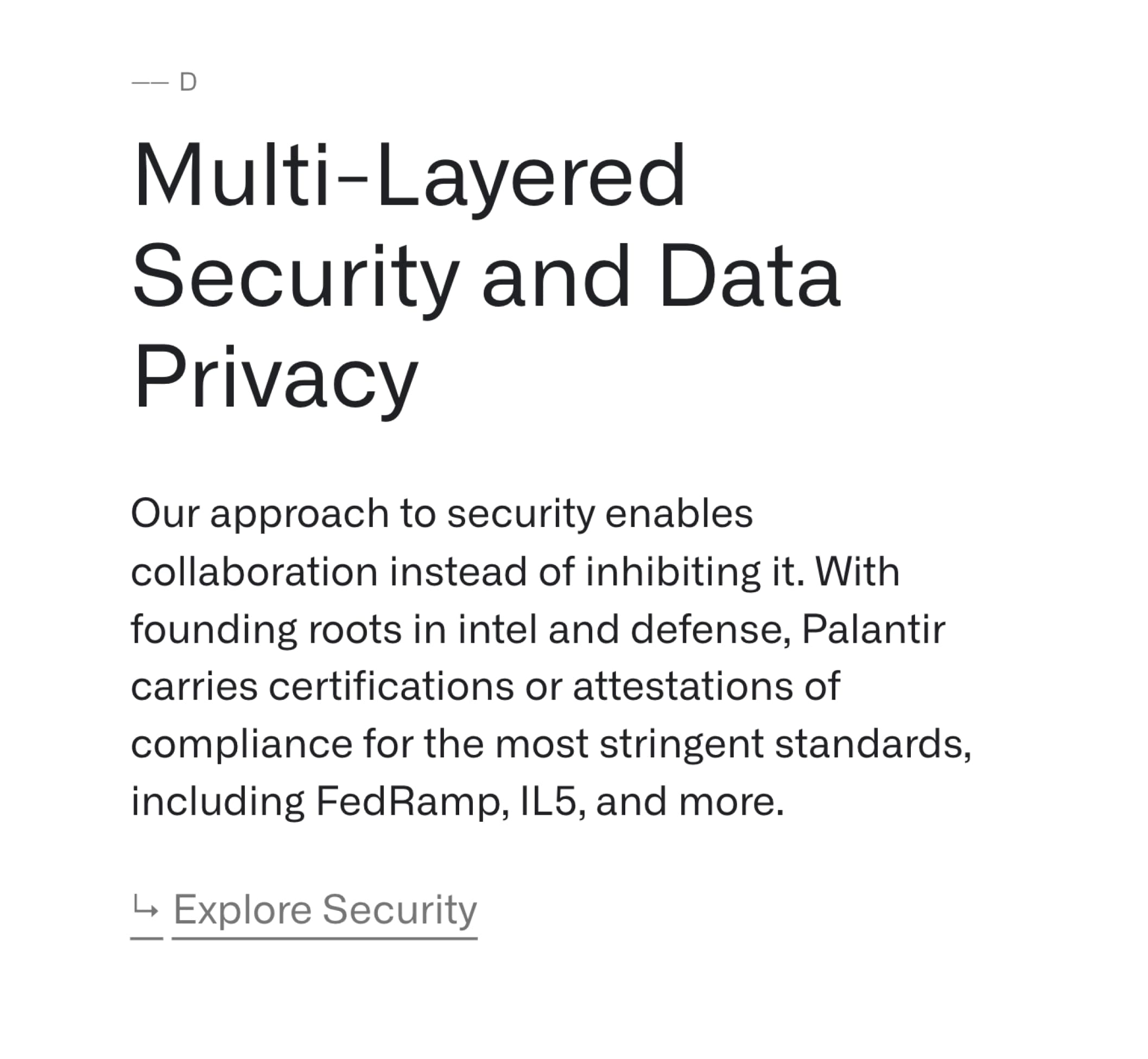 1.4 Leading Paragraph from the Palantir Website